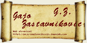Gajo Zastavniković vizit kartica